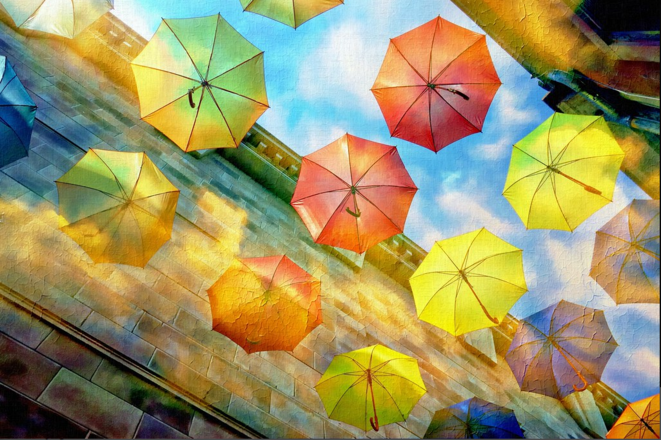 Flying Umbrellas © Luna TMG