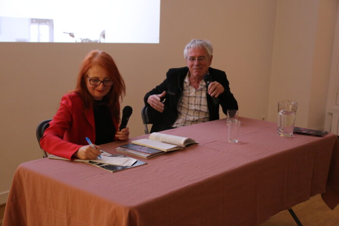 Irena Binic et Želimir Žilnik, Centre culturel de Serbie, 19 avril 2019 © Simone A Irena Binic et Želimir Žilnik, Centre culturel de Serbie, 19 avril 2019 © Simone A