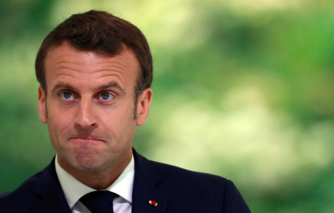 Emmanuel Macron, le 10 mai 2019, lors de la cérémonie commémorant l'abolition de l'esclavage. © Reuters