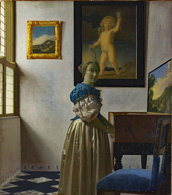 "Une dame debout au virginal" "Une dame debout au virginal"