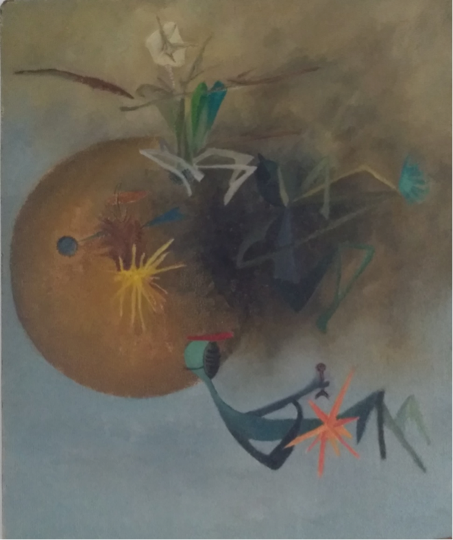 Henriette de Champrel et Claude Tarnaud, « Miles Davis », Mogadiscio, 1954 (huile sur carton entoilé, 54×65 cm, réalisée par Gibbsy d'après un dessin de Claude T.). Henriette de Champrel et Claude Tarnaud, « Miles Davis », Mogadiscio, 1954 (huile sur carton entoilé, 54×65 cm, réalisée par Gibbsy d'après un dessin de Claude T.).