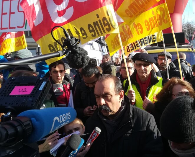 Philippe Martinez juste avant le défilé parisien du 5 février 2019. © D.I.