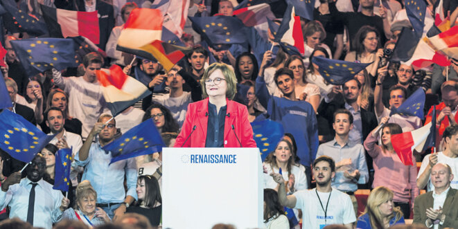 Nathalie Loiseau lors de son premier meeting de campagne Nathalie Loiseau lors de son premier meeting de campagne