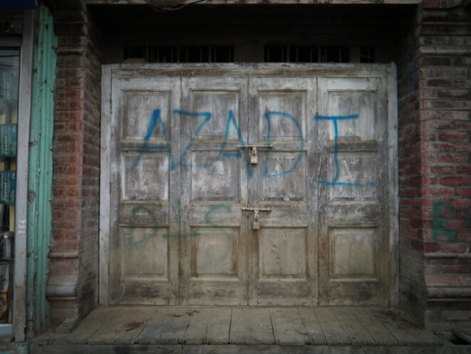 Azadi ou Azaadi signifie liberté, indépendance. Ce mot fédérateur est devenu le slogan de la vallée © Arnaud Chastagner Azadi ou Azaadi signifie liberté, indépendance. Ce mot fédérateur est devenu le slogan de la vallée © Arnaud Chastagner