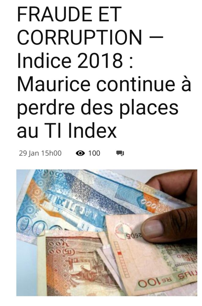 L'île Maurice paye le prix de son silence, une descente de deux points, mais cela a un prix, on s'attend à des affaires louches en vue L'île Maurice paye le prix de son silence, une descente de deux points, mais cela a un prix, on s'attend à des affaires louches en vue