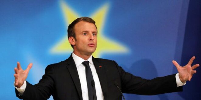 26 septembre 2017, lors du discours sur l'Europe de Macron à la Sorbonne. © Reuters 26 septembre 2017, lors du discours sur l'Europe de Macron à la Sorbonne. © Reuters