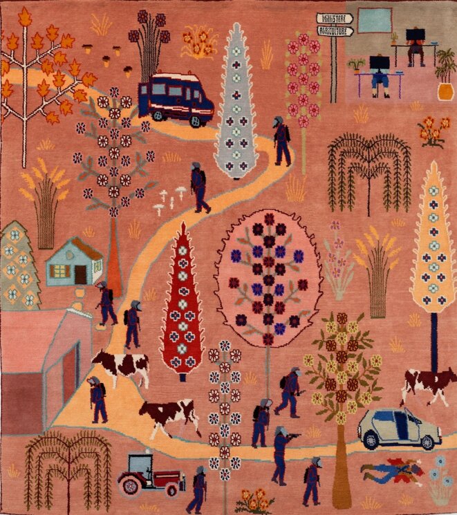 Suzanne Husky, "Jérome", 2018, 211 x 190 cm, Tapis, edition de 3 + 2EA © Suzanne Husky, courtesy Galerie Alain Gutharc, Paris Suzanne Husky, "Jérome", 2018, 211 x 190 cm, Tapis, edition de 3 + 2EA © Suzanne Husky, courtesy Galerie Alain Gutharc, Paris