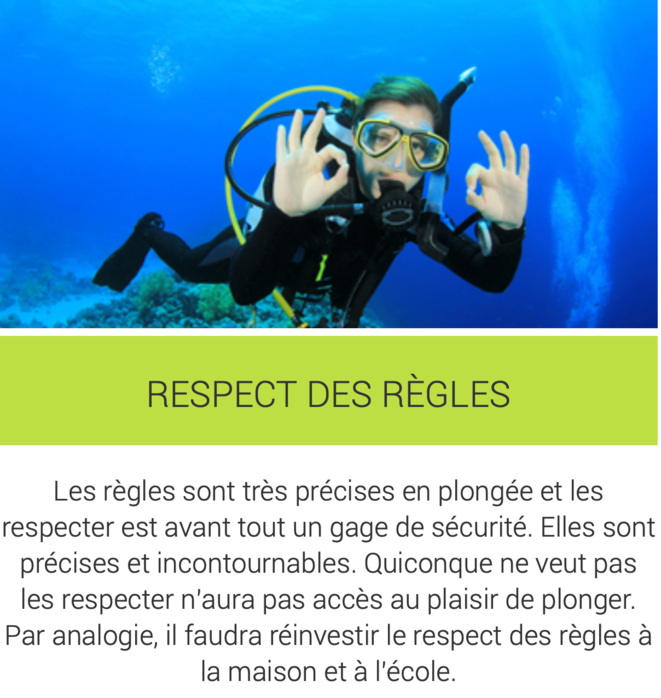 SEJOUR DE RUPTURE: LA PLONGEE EDUCATIVE