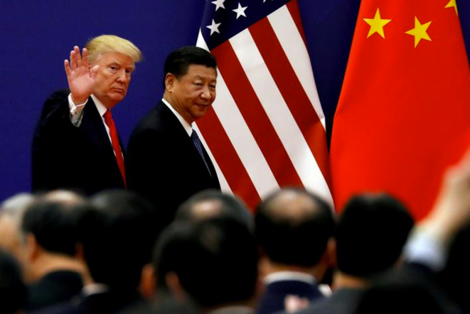 Donald Trump et Xi Jinping à Pékin en novembre 2017. © Reuters