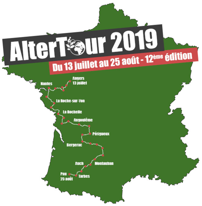 Parcours de l'AlterTour 2019 © AlterTour Parcours de l'AlterTour 2019 © AlterTour