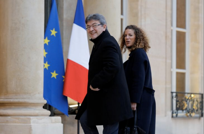 Jean-Luc Mélenchon et Charlotte Girard, en novembre 2017. © Reuters