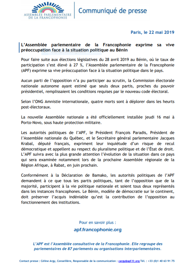 communique-de-lapf-sur-la-situation-politique-au-benin