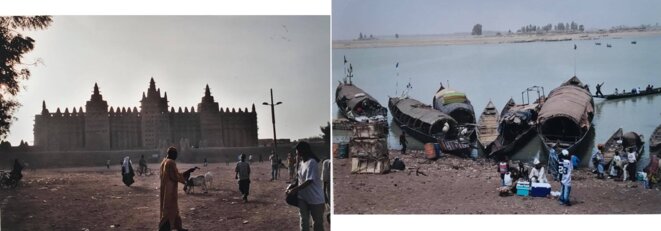 Djenné et sa célèbre mosquée. Port de Mopti au bord du Niger. Djenné et sa célèbre mosquée. Port de Mopti au bord du Niger.
