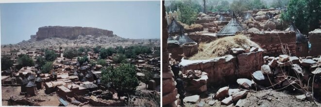 Songho, village dogon, avant d'arriver à la falaise de Bandiagara, et avant Sangha. Songho, village dogon, avant d'arriver à la falaise de Bandiagara, et avant Sangha.