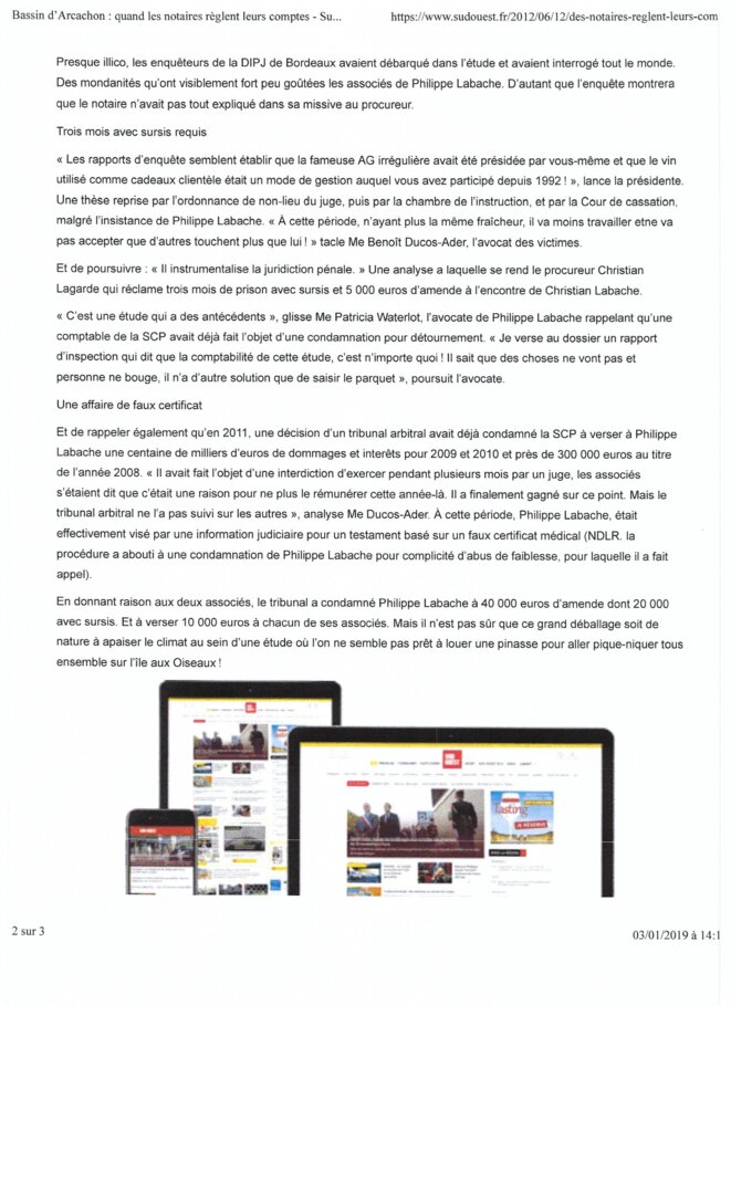 Bassin d'Arcachon : quand les notaires règlent leurs comptes - Page 2 Bassin d'Arcachon : quand les notaires règlent leurs comptes - Page 2