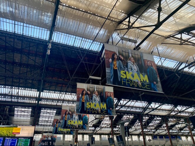 Affichage massif de la série SKAM à la Gare de Lyon. Paris. 13/06/2019 © Pierre Thomas/IPR