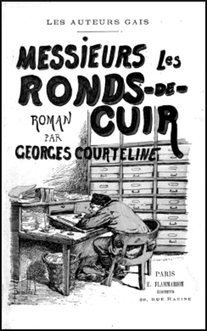 Messieurs les ronds-de-cuir (Georges Courteline, Flammarion, 1893) © Louis Bombled (illustrateur), domaine public (Wikimedia Commons) Messieurs les ronds-de-cuir (Georges Courteline, Flammarion, 1893) © Louis Bombled (illustrateur), domaine public (Wikimedia Commons)
