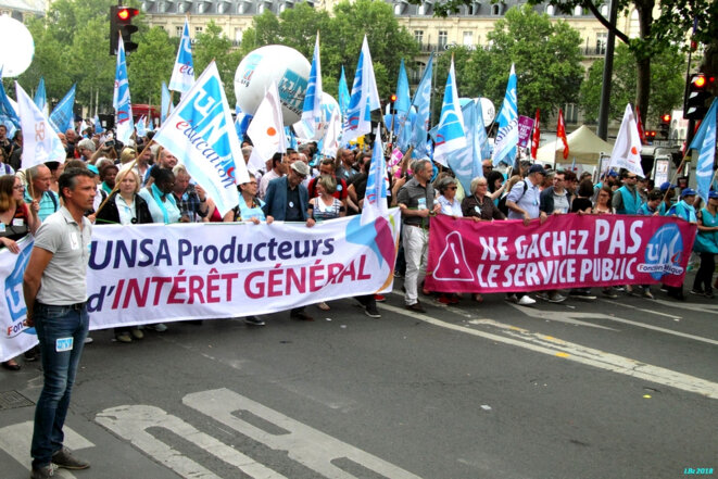Manifestation Fonction publique du 22/05/2018 © Luc Bentz, licence CC BY-SA-NC