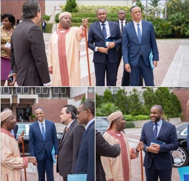 Photo prise au Gabon le 4 juillet 2019, au sein du palais présidentiel Photo prise au Gabon le 4 juillet 2019, au sein du palais présidentiel