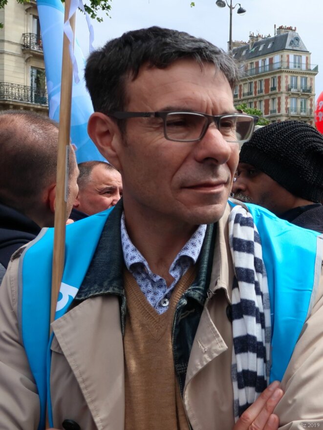 Stéphane Crochet, secrétaire général du SE-UNSA (9 mai 2019) © Luc Bentz. Stéphane Crochet, secrétaire général du SE-UNSA (9 mai 2019) © Luc Bentz.
