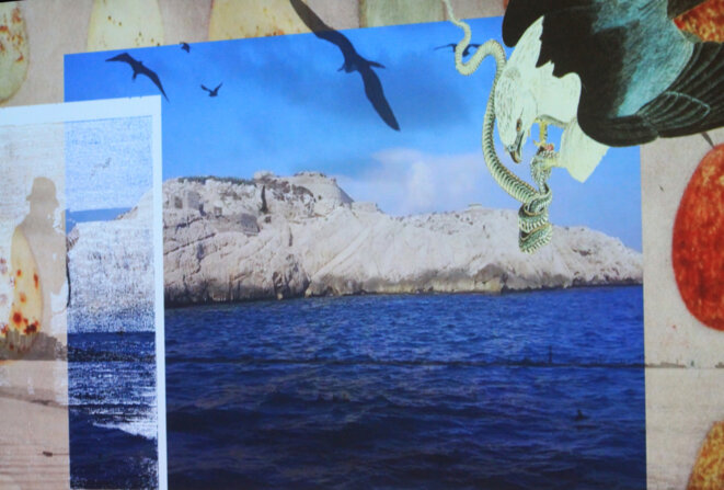 Le roi Simurgh et le chasseur d’images © Chloé Desmoineaux Le roi Simurgh et le chasseur d’images © Chloé Desmoineaux