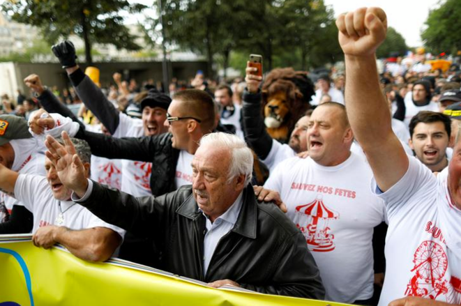 Marcel Campion, le 12 septembre 2017, lors d'une manifestation contre la loi sur le travail. © Reuters