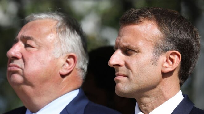 Emmanuel Macron et Gérard Larcher en Septembre 2018. © afp.com/Ludovic MARIN Emmanuel Macron et Gérard Larcher en Septembre 2018. © afp.com/Ludovic MARIN