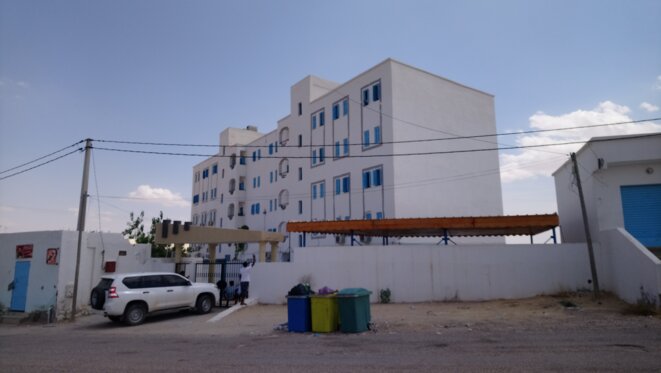Le centre de Médenine supervisé par le HCR. © Lilia Blaise Le centre de Médenine supervisé par le HCR. © Lilia Blaise