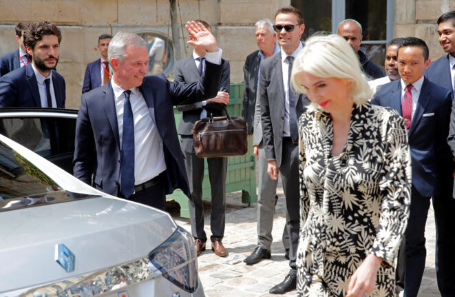 François et Séverine de Rugy, le jour de la passation de pouvoir, le 17 juillet 2019. © Reuters François et Séverine de Rugy, le jour de la passation de pouvoir, le 17 juillet 2019. © Reuters