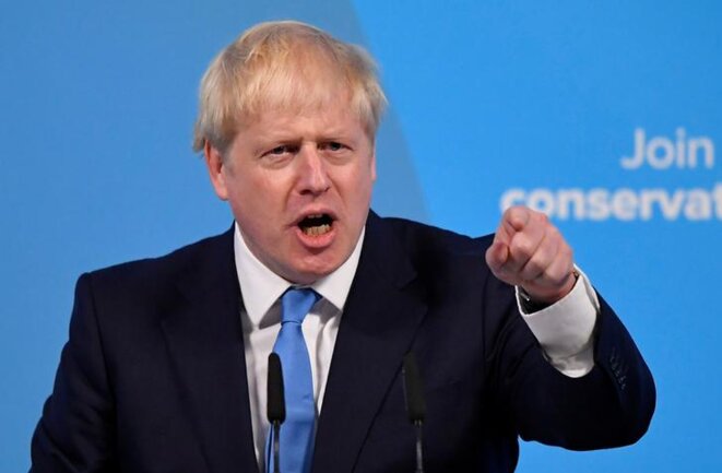 Boris Johnson après son élection à la tête du parti conservateur, le 23 juillet, à Londres. © Reuters
