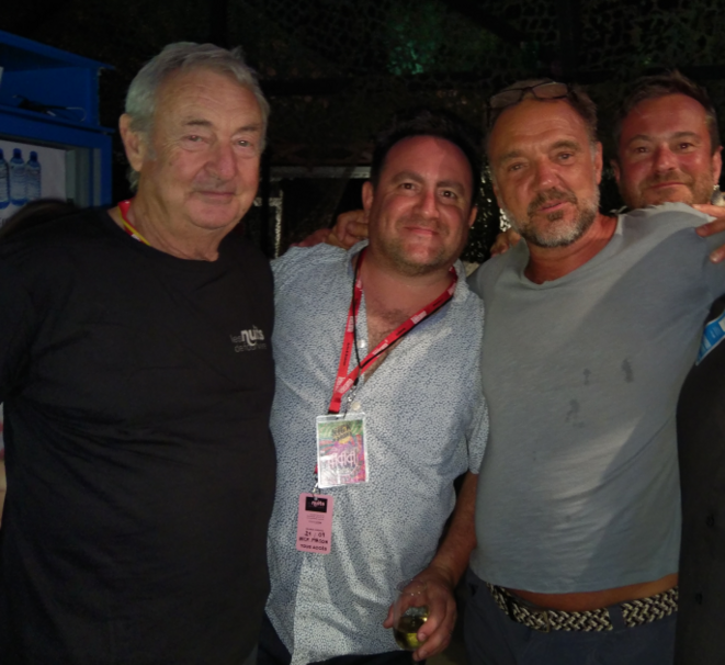 De gauche à droite, Nick Mason, Lee Harris, Guy Pratt, Dom Beken © Ariel Granado De gauche à droite, Nick Mason, Lee Harris, Guy Pratt, Dom Beken © Ariel Granado
