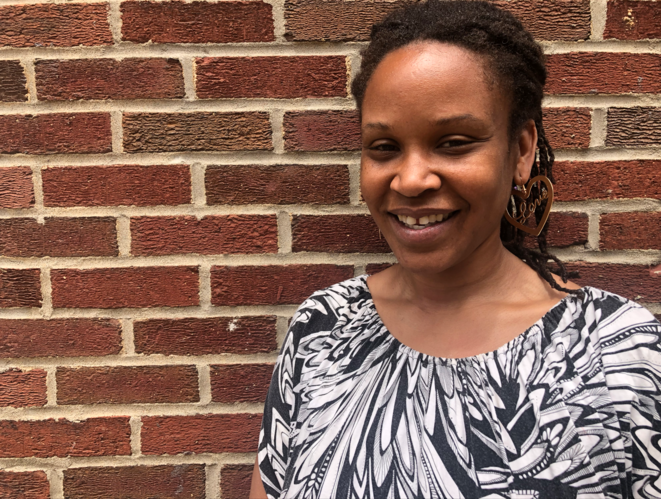 Kristine Hendrix, à Ferguson, en juin 2019. © Mathieu Magnaudeix Kristine Hendrix, à Ferguson, en juin 2019. © Mathieu Magnaudeix