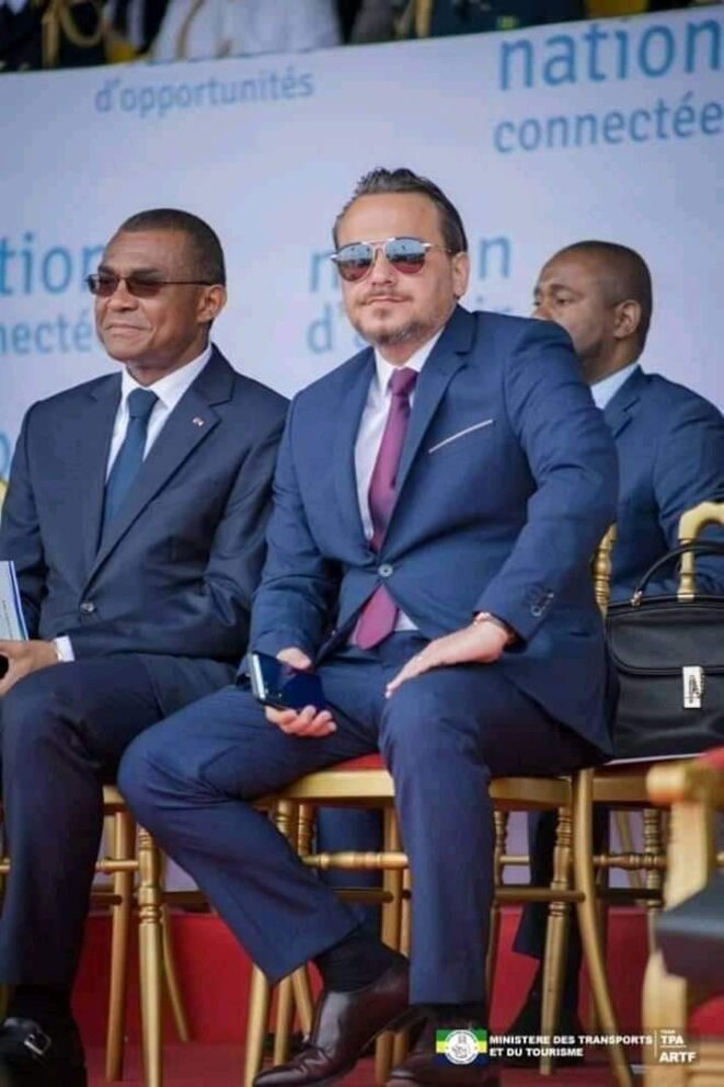 Défilé de l'indépendance - 17 Août 2019 - Tribune officielle, derrière le président de la République, à droite, M. Brice Laccruche Alihanga Défilé de l'indépendance - 17 Août 2019 - Tribune officielle, derrière le président de la République, à droite, M. Brice Laccruche Alihanga