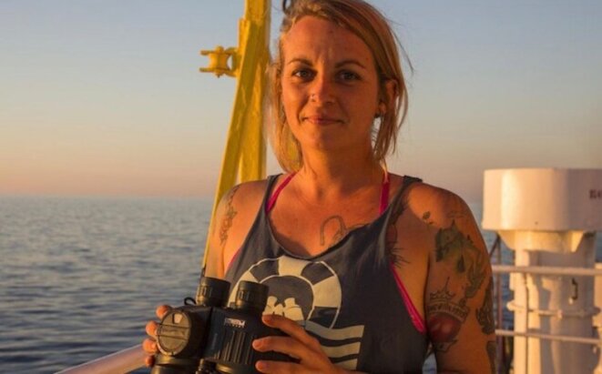 La navigatrice - humanitaire - allemande Pia Klemp - du Sea Watch - Le Parisien 20 août 2019 © E’M.C. Exequatur La navigatrice - humanitaire - allemande Pia Klemp - du Sea Watch - Le Parisien 20 août 2019 © E’M.C. Exequatur