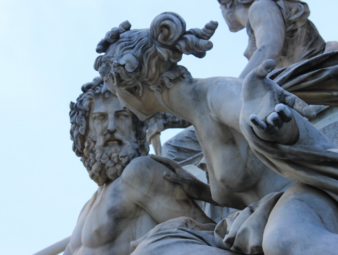Hugo Haerdtl, Inn und Donau - Pallas-Athene-Brunnen, Vienne, Autriche, 1902 Hugo Haerdtl, Inn und Donau - Pallas-Athene-Brunnen, Vienne, Autriche, 1902