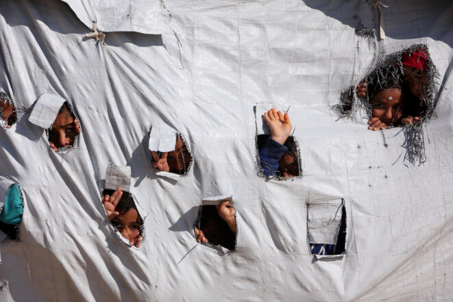Des enfants au camp de déplacés de al-Hol, en Syrie, où Daech cherche à regarnir ses troupes. © Reuters Des enfants au camp de déplacés de al-Hol, en Syrie, où Daech cherche à regarnir ses troupes. © Reuters