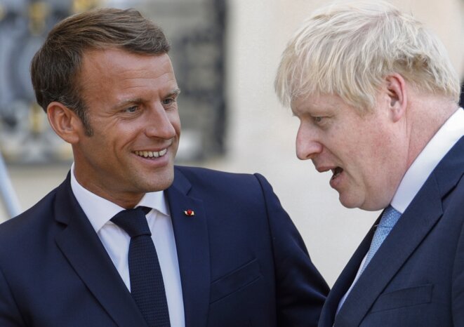 Emmanuel Macron a reçu Boris Johnson à l'Elysée à quelques jours du lancement du G7 © AFP Emmanuel Macron a reçu Boris Johnson à l'Elysée à quelques jours du lancement du G7 © AFP
