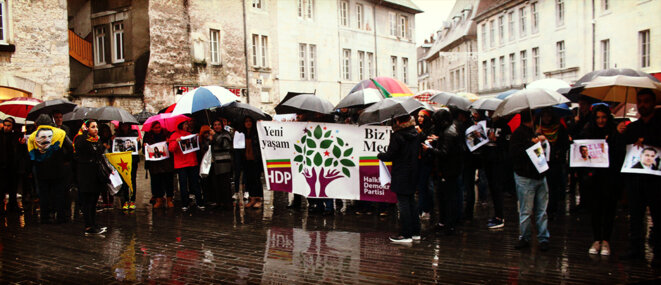 Besançon, manifestation de solidarité aux militant-e-s turc-que-s réprimé-e-s