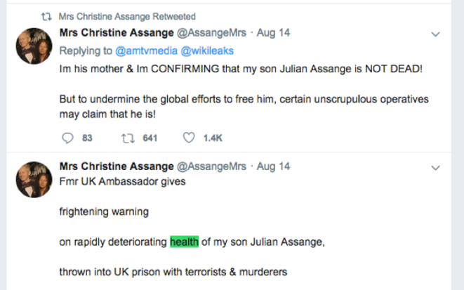 @AssangeMrs tweet © @AssangeMrs