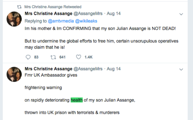 @AssangeMrs tweet © @AssangeMrs @AssangeMrs tweet © @AssangeMrs