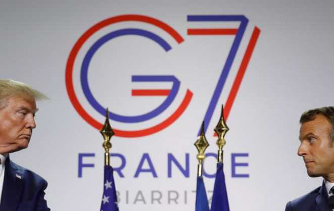 Presidents Donald Trump and Emmanuel Macron at the G7 summit in Biarritz, August 26th 2019. © Reuters