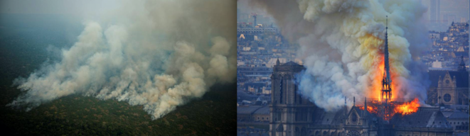 L’incendie des cathédrales. © Joédson Alves/EFE/SIPA et Flikr.fr L’incendie des cathédrales. © Joédson Alves/EFE/SIPA et Flikr.fr