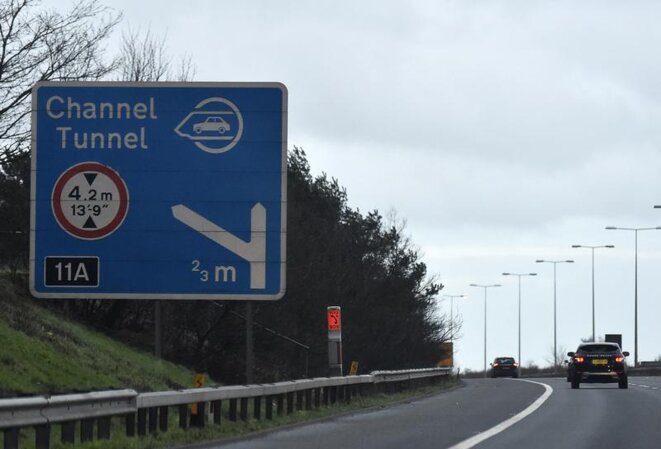 L'entrée du tunnel sous la Manche, à Folkestone (Kent). © Reuters L'entrée du tunnel sous la Manche, à Folkestone (Kent). © Reuters