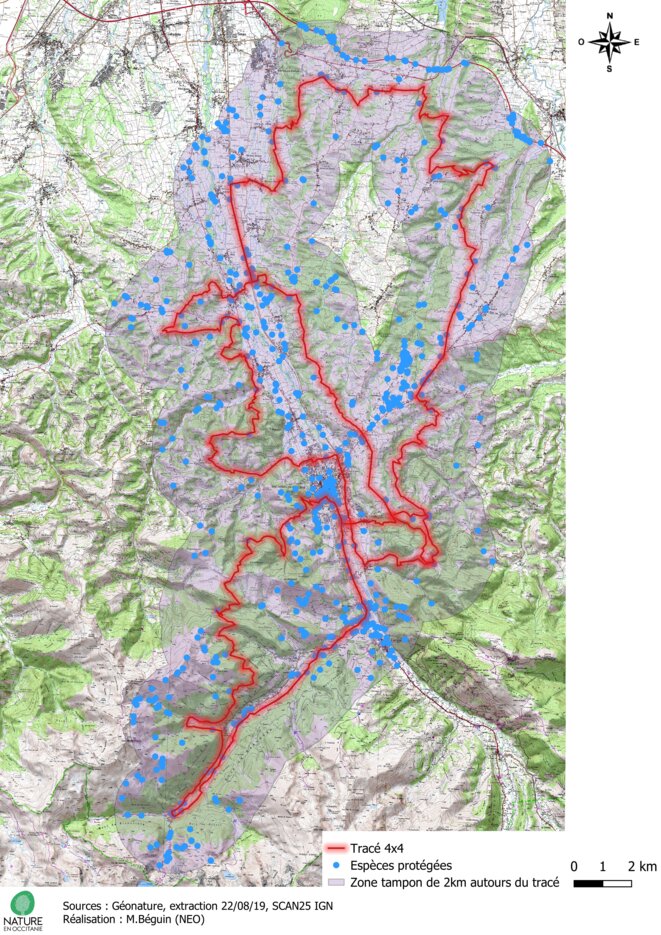 Carte du parcours des 49 inscrits au Salon Off Road © M.Béguin (Nature en Occitanie) Carte du parcours des 49 inscrits au Salon Off Road © M.Béguin (Nature en Occitanie)