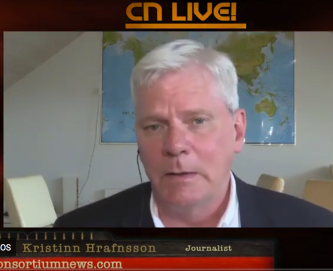 WikiLeaks editor Kristin Hrafnsson on July 19th, Consortium News interview © Consortium News WikiLeaks editor Kristin Hrafnsson on July 19th, Consortium News interview © Consortium News