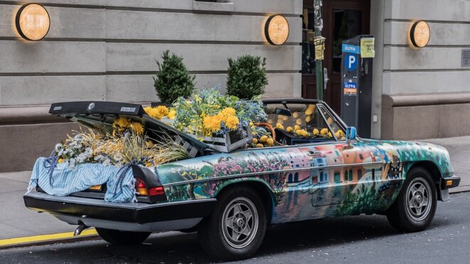 Voiture fleurs et légumes © Manolofranco Voiture fleurs et légumes © Manolofranco