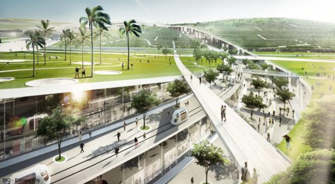 Une image du projet EuropaCity, porté par le groupe Auchan. © BIG / EuropaCity Une image du projet EuropaCity, porté par le groupe Auchan. © BIG / EuropaCity