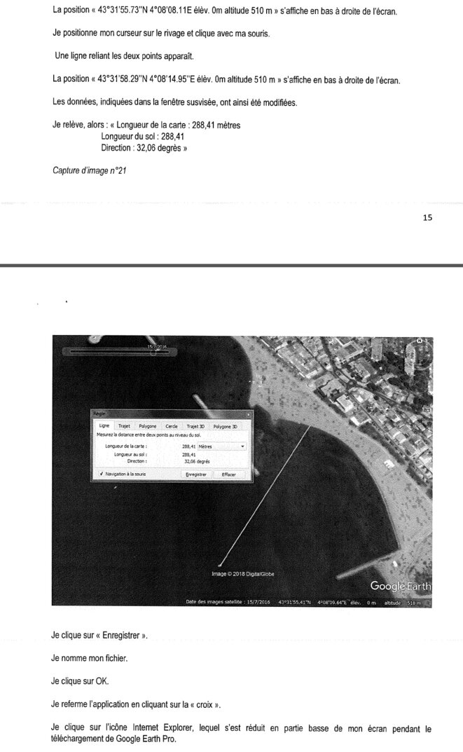 constat-huissier-distance-plateforme-plage-grau-du-roi-2018