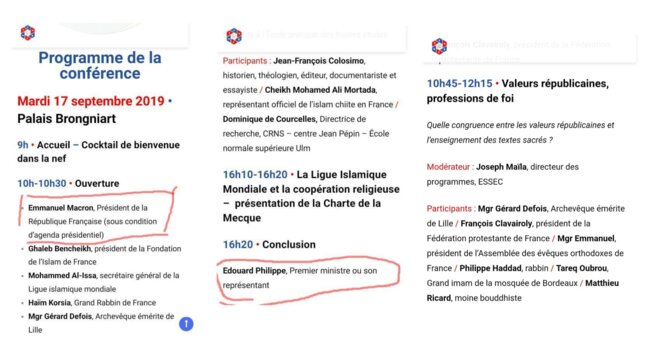 Le programme tel qu'annoncé, avant qu'Emmanuel Macron et Édouard Philippe ne se désengagent. Le programme tel qu'annoncé, avant qu'Emmanuel Macron et Édouard Philippe ne se désengagent.