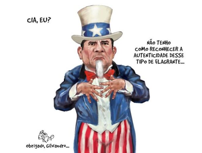 Sergio Moro : La CIA, moi ? Je ne peux pas reconnaître l'authenticité de ce document (ce qu'il avait dit lors de la révélation de ses conversations). Sergio Moro : La CIA, moi ? Je ne peux pas reconnaître l'authenticité de ce document (ce qu'il avait dit lors de la révélation de ses conversations).